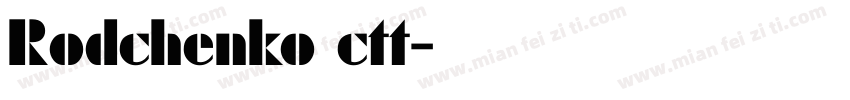 Rodchenko ctt字体转换